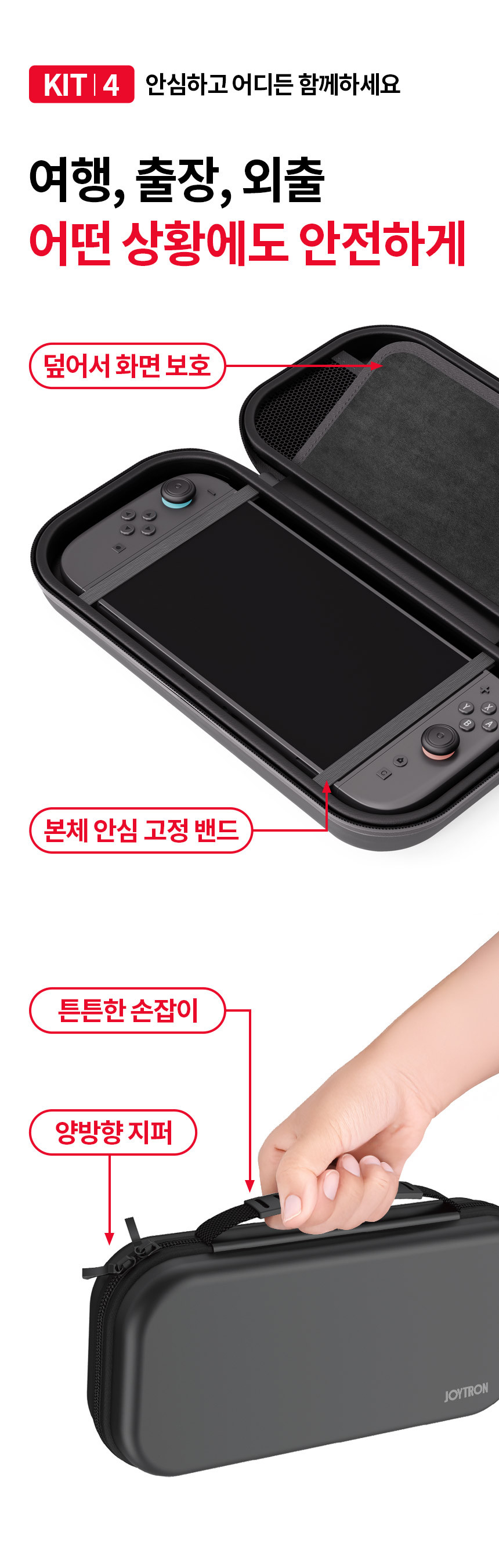 조이트론 닌텐도 스위치2 올인원 스타터 키트 파우치 팩 케이스 강화유리 액정 필름 가방 키캡 스타터킷 - G마켓 모바일