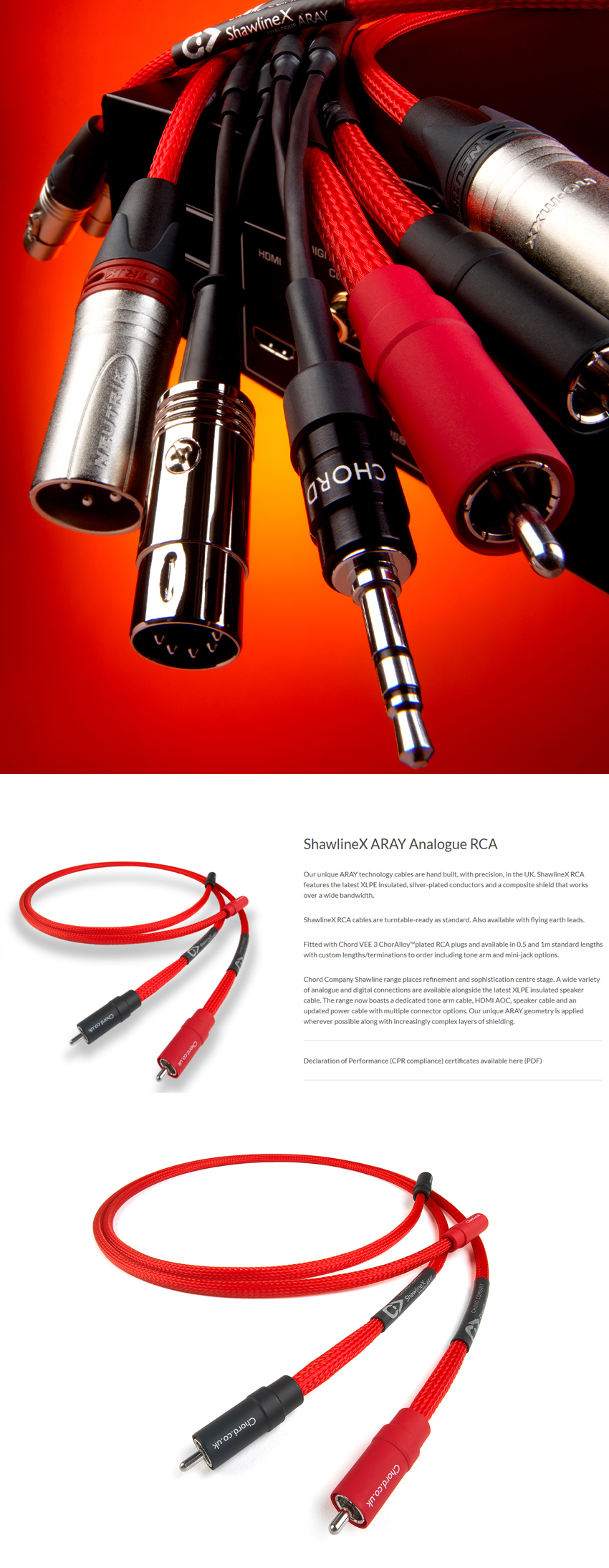 Chord Company Shawline X/수입正品/RCA/케이블 - G마켓 모바일
