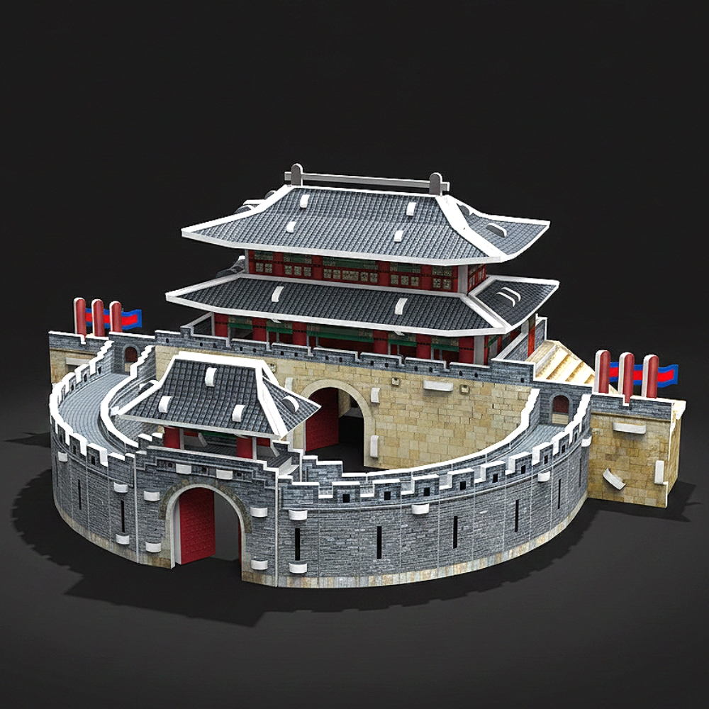 [키플렉스-PL] 수원화성 팔달문_3D 입체퍼즐_한국의 역사문화 만들기