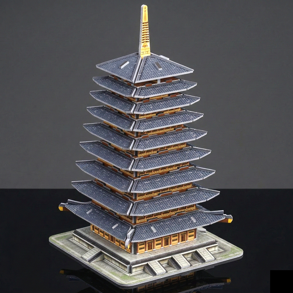 [키플렉스-PL] 황룡사지 구층목답_3D 입체퍼즐_한국의 역사문화 만들기