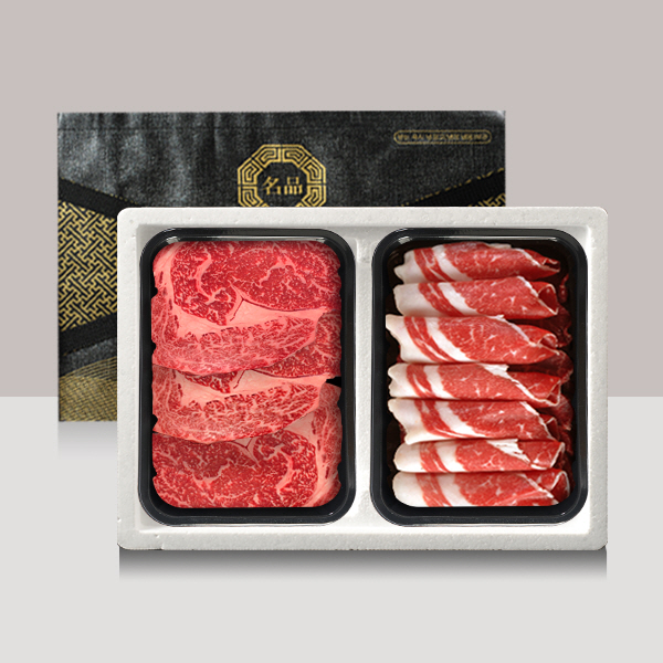 [브라이트데이] 1++등급(7이상) 한우 800g 선물세트(등심400g+차돌박이400g)