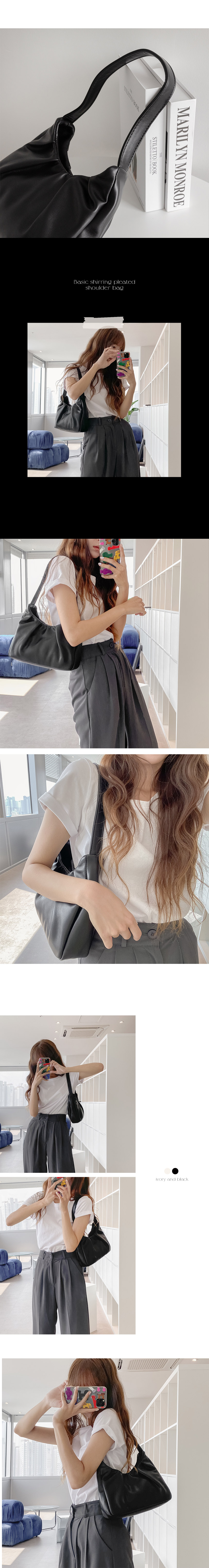 베이직 셔링 주름 숄더백 ba-60340c 상세 이미지 13