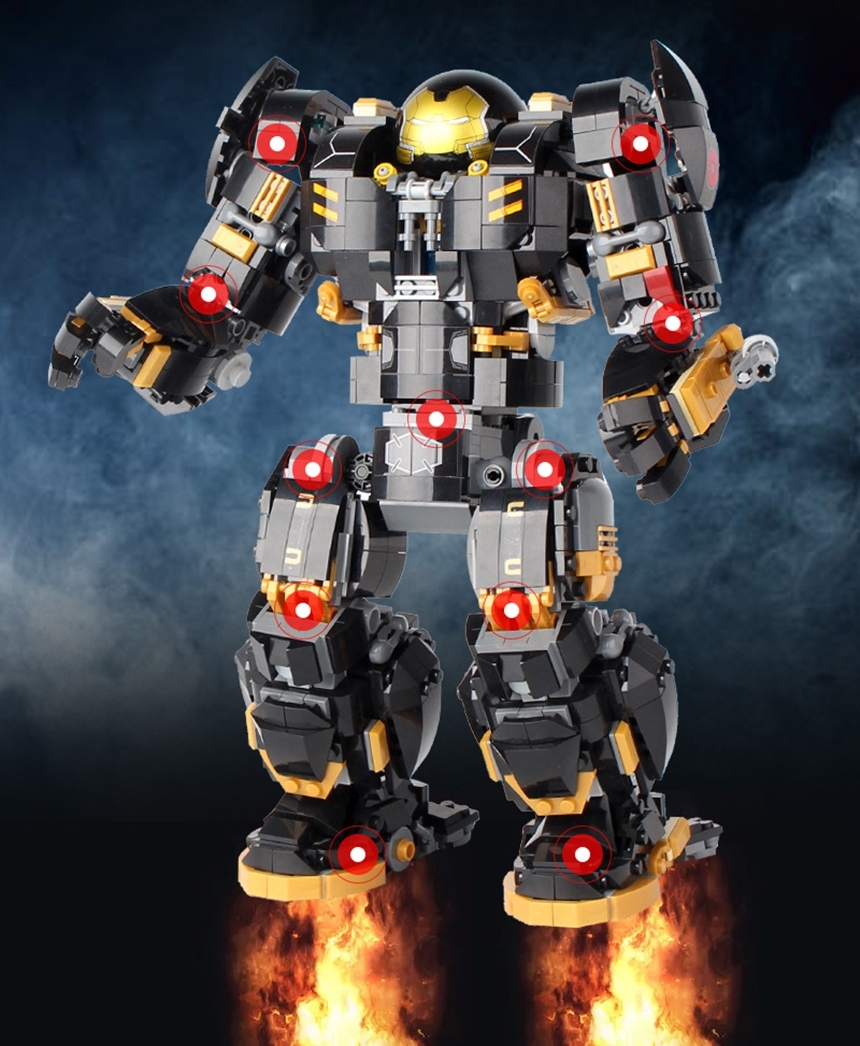 레고호환 슈퍼히어로즈 아이언맨 헐크버스터 블랙 울트론 에디션 76105 7142