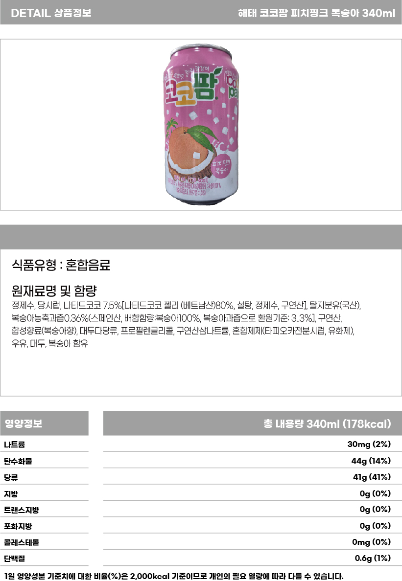 해태 코코팜 피치핑크 복숭아 340ml 상세페이지.jpg