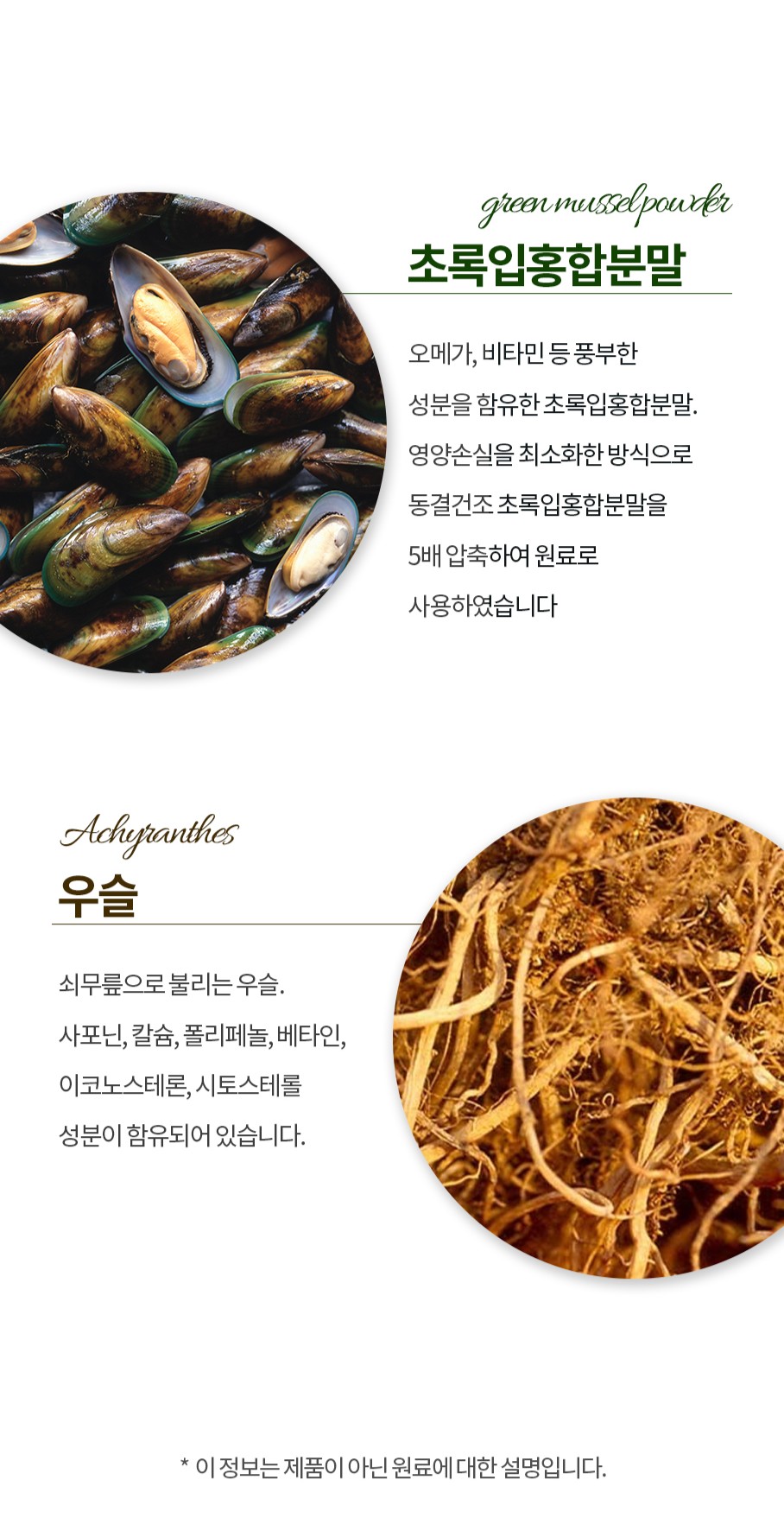 철갑상어 콘드로이친 초록입홍합 우슬 효능.jpg