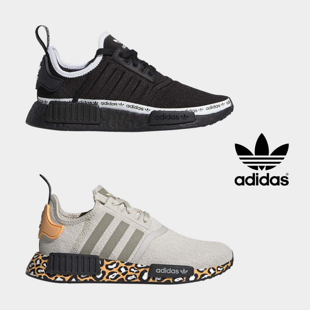 머스트잇(MUSTIT) - 아디다스 오리지널 NMD R1 블랙 테이프 로고 레오퍼드 FV7307 FZ3845