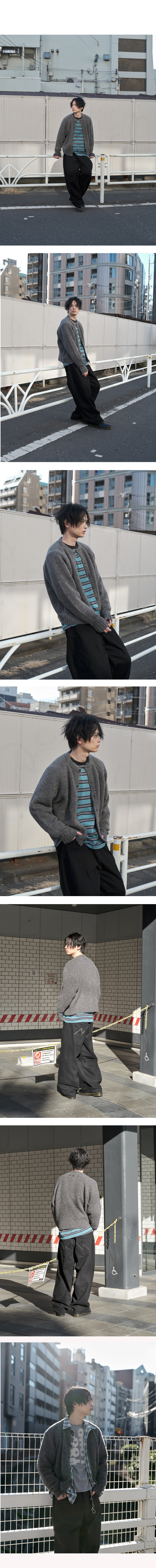 플래쉬 심볼 래글런 크롭 가디건 - 모델컷.jpg