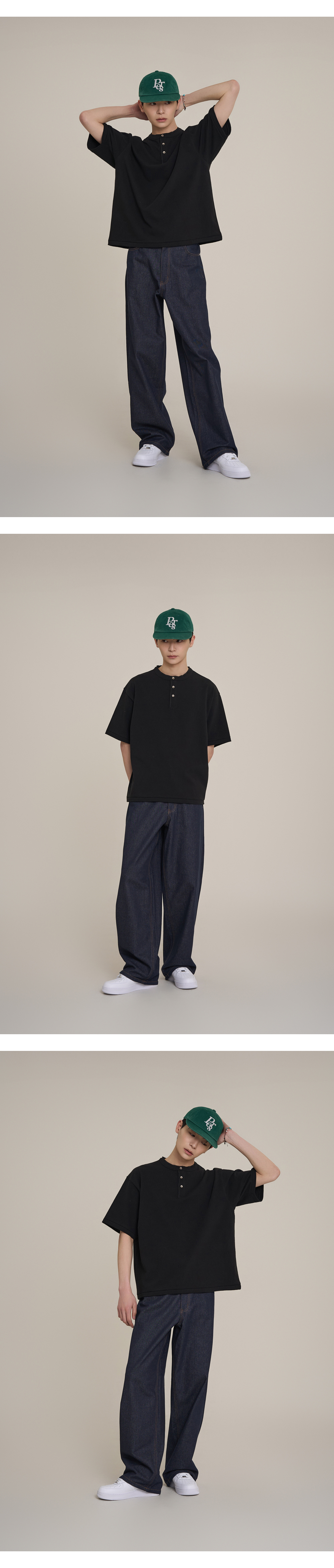 MUSINSA | SUPERSUB 10 count heavyweight overfit henley neck