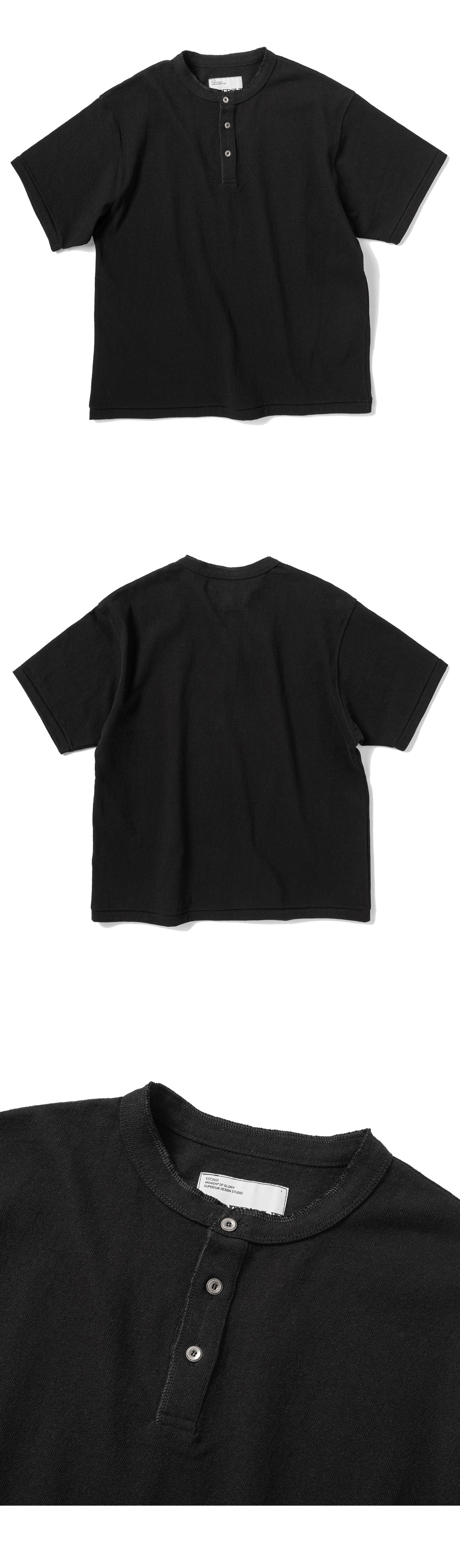 MUSINSA | SUPERSUB 10 count heavyweight overfit henley neck