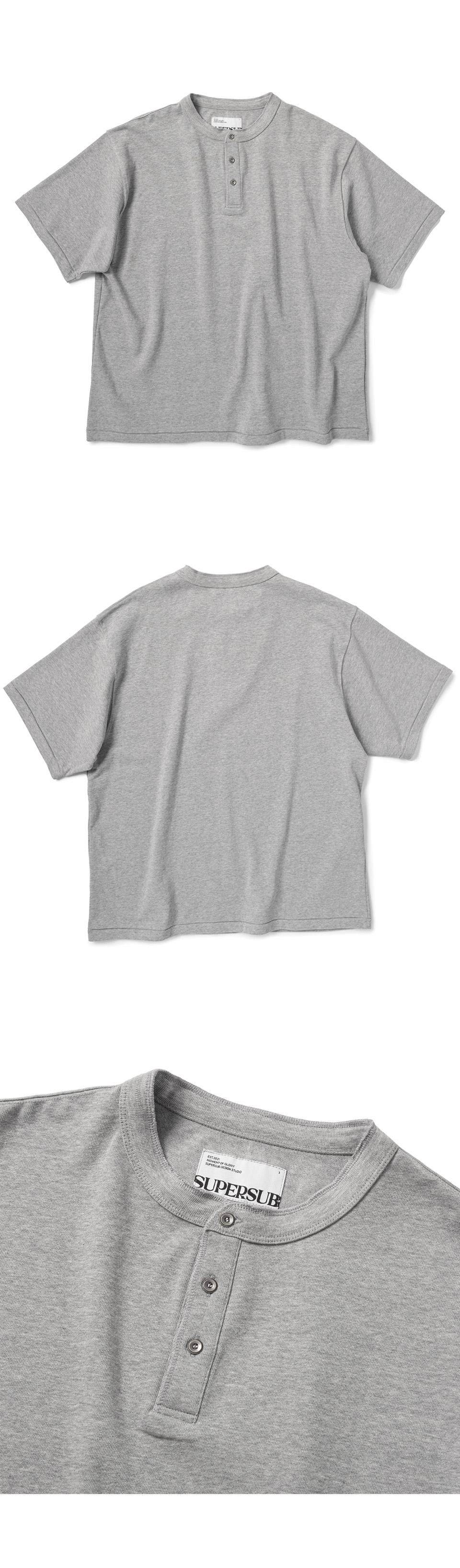 SUPERSUB ♥ heavyweight overfit henley neck tee MUSINSA | SUPERSUB 10 count heavyweight overfit henley neck