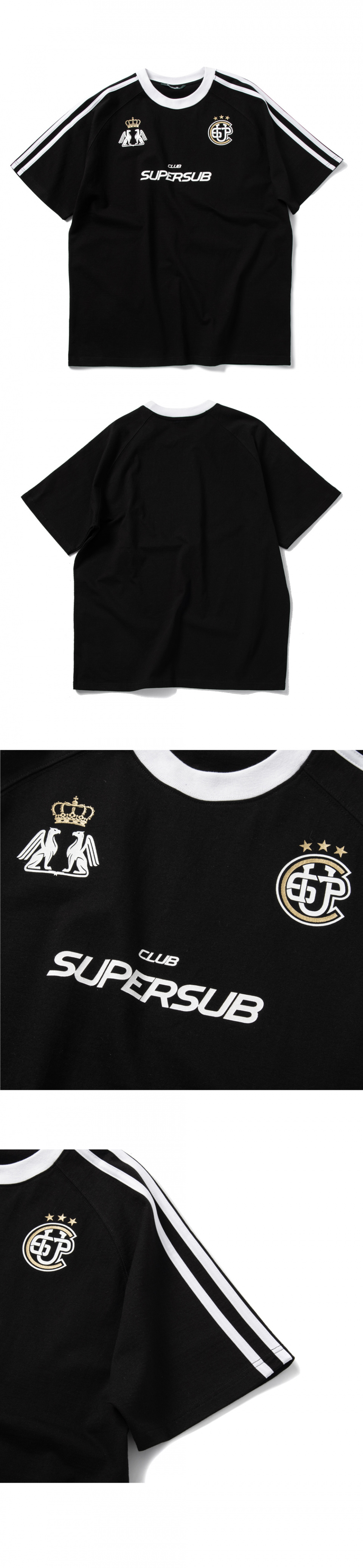 ●SUPERSUB● CLUB REPLICA T-SHIRT club replica short-sleeve t-shirt - black | ファッション通販
