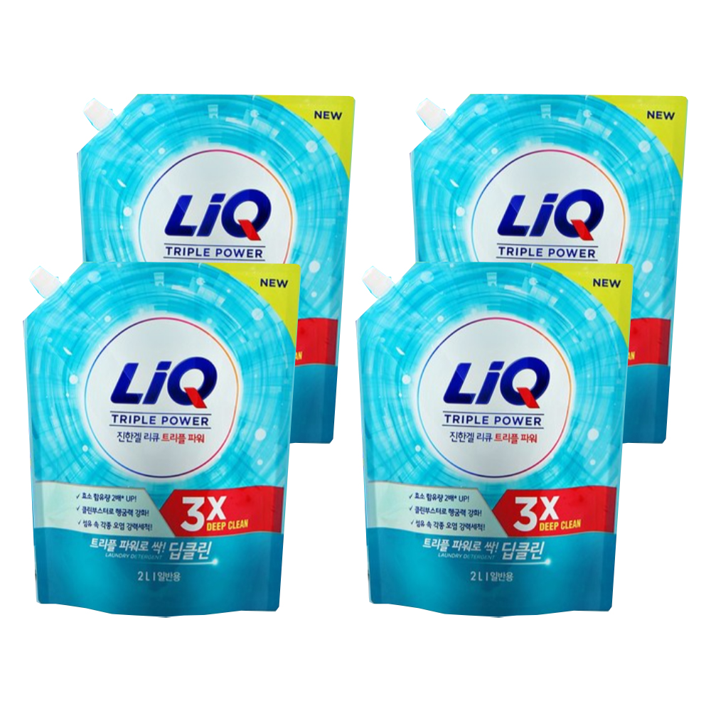 애경 리큐 진한겔 딥클린 트리플 파워 세탁세제 2L 리필 4개 일반 - G마켓 모바일