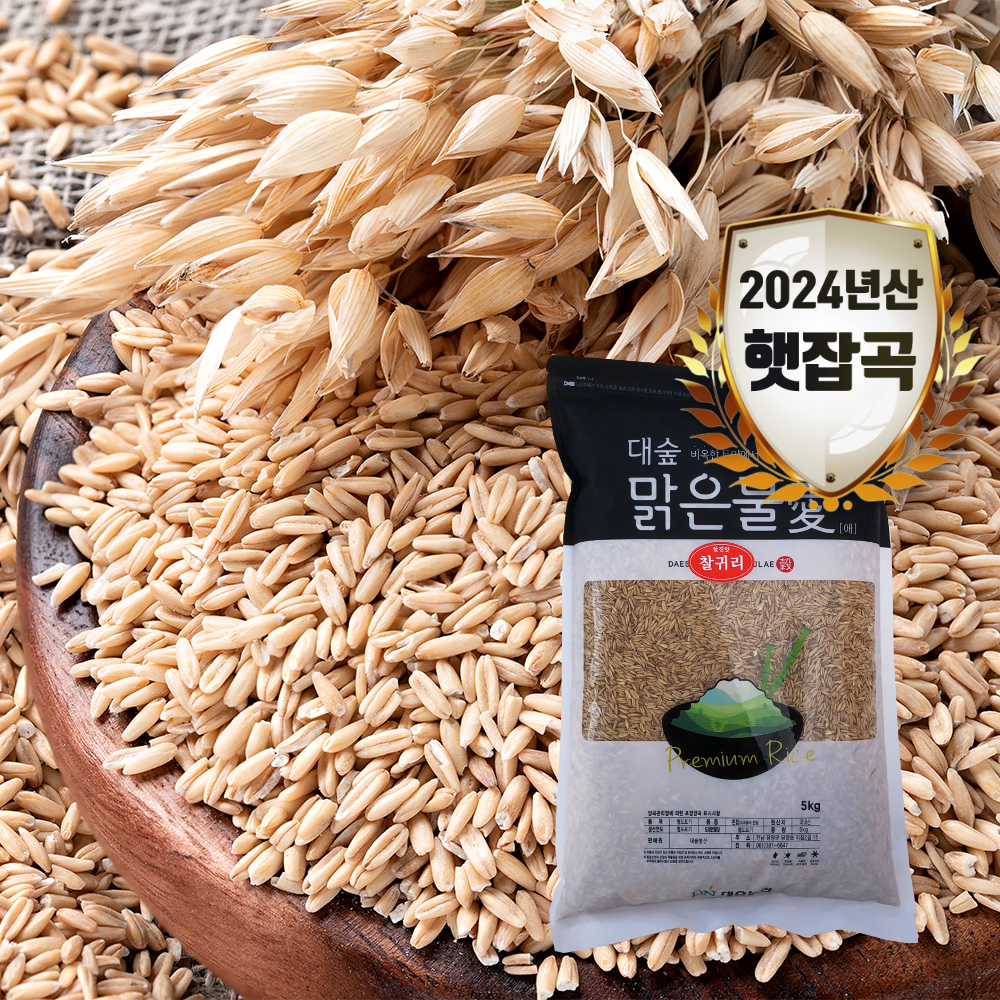 [대숲맑은물애] 24년산 영양곡물 알갱이 찰귀리쌀 1kg~5kg
