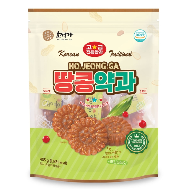 호정가 땅콩약과 (봉지) 455g / 땅콩과 아몬드의 바삭한 식감