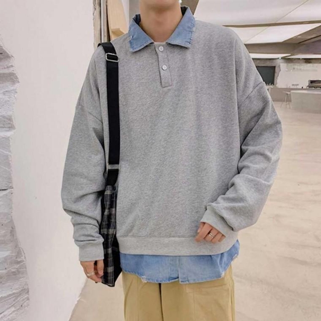 Minari 남자 주말 외출 코디 검정 카라 티셔츠 출 퇴근 룩