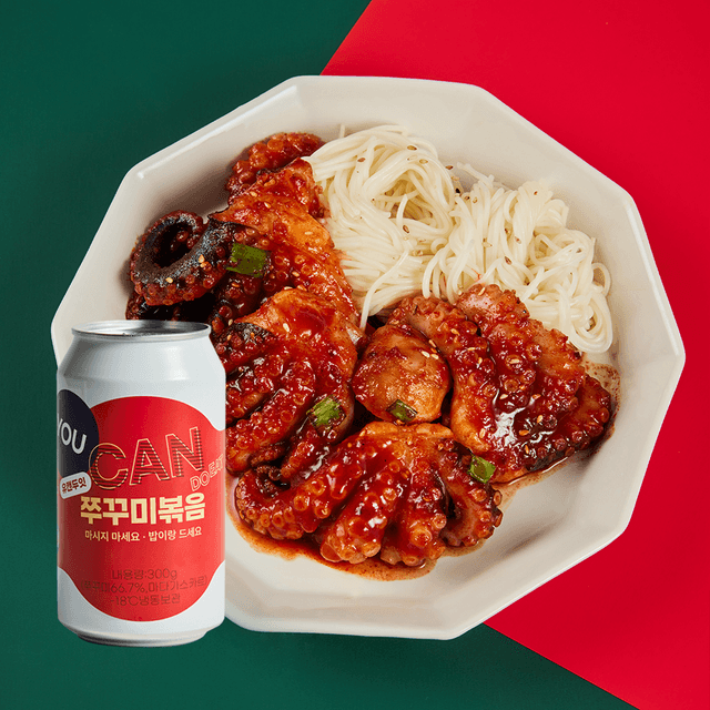 유캔두잇 쭈꾸미 볶음 300g 1캔 냉동 간편식 캠핑 밀키트 집들이