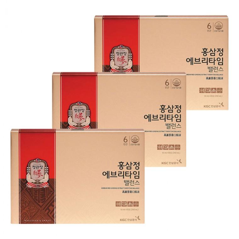 정관장 홍삼정 에브리타임 밸런스 10ml x 20개입 3박스