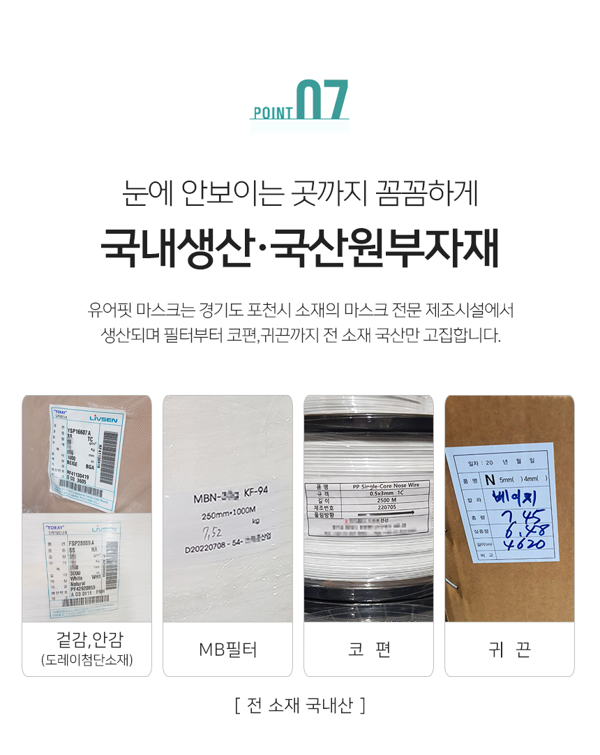 KF94 인디에어 유어핏 새부리형 컬러마스크 에코팩 25매 /7컬러/대중소 4사이즈 상세 이미지 2